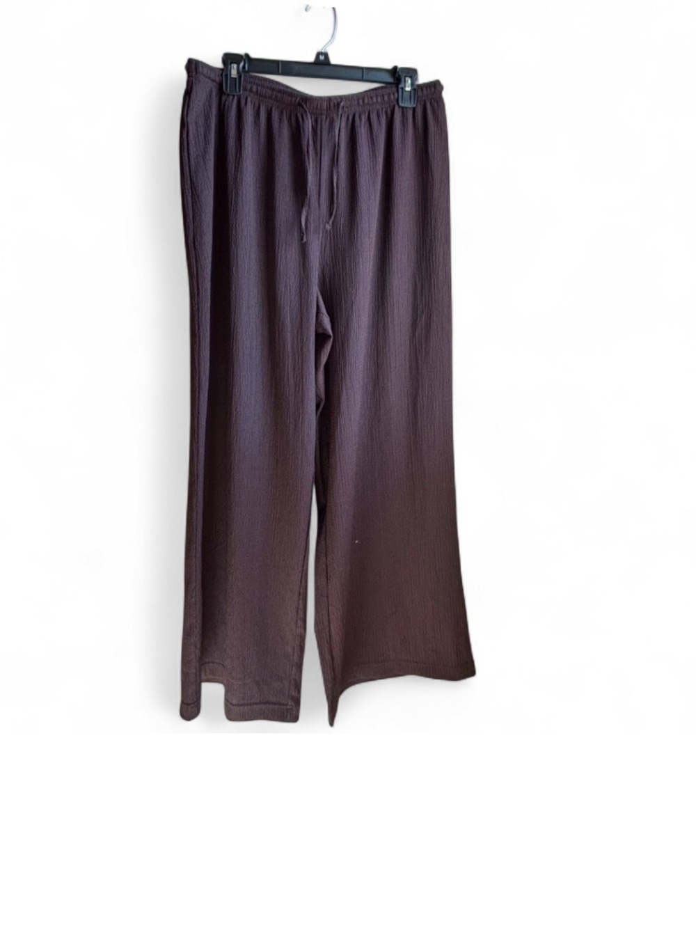H&M Dark Brown Wide-Leg Pull-On Trousers
